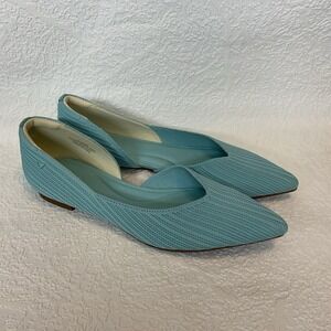 Vivaia Melia Pointed-Toe Knit D'Orsay‎ Flats Comfortable Blue sz 40EU 9 US NEW